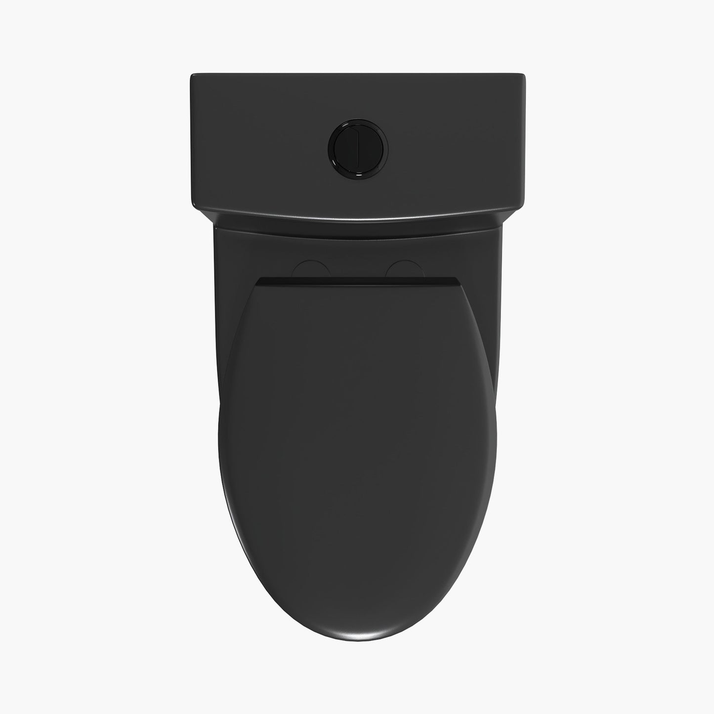 Black Ceramic Toilet 1.28 GPF Dual Flash Elongated One Piece Toilet Model T0338B