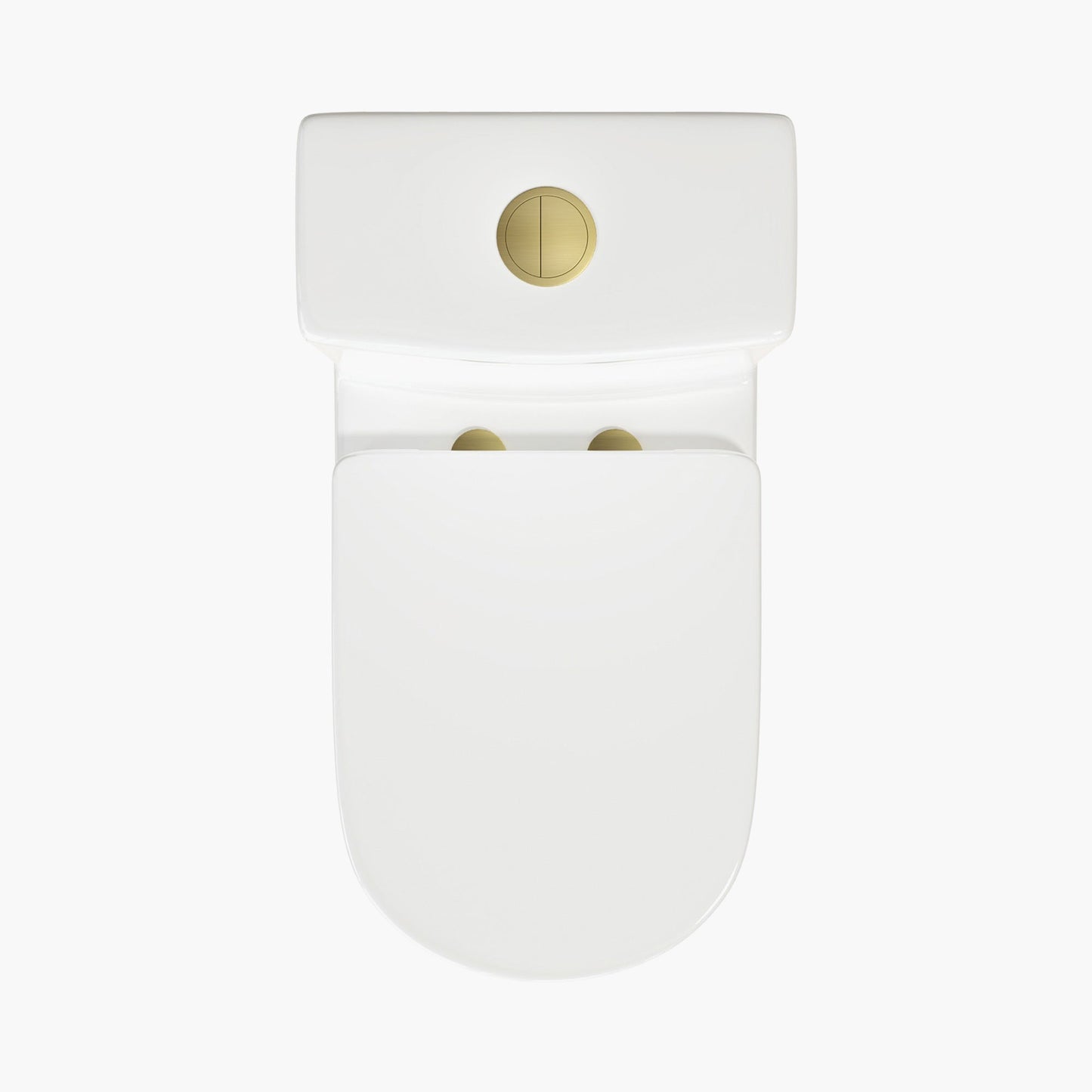 Small Compact Toilet With Gold Button For Bathroom Model 8733G