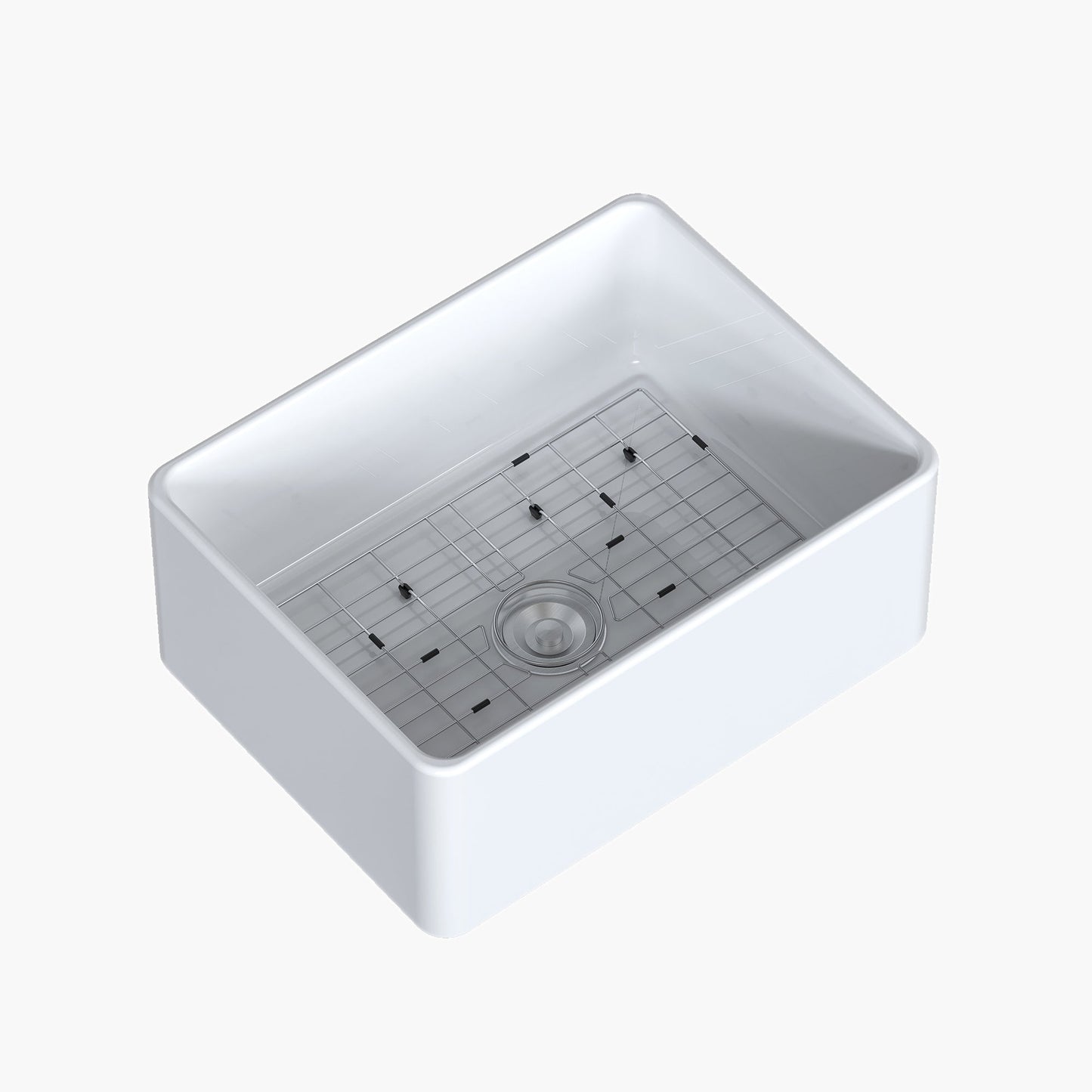 Fireclay Farmhouse Sink With Deep Single Bowl Model HR-S2418W