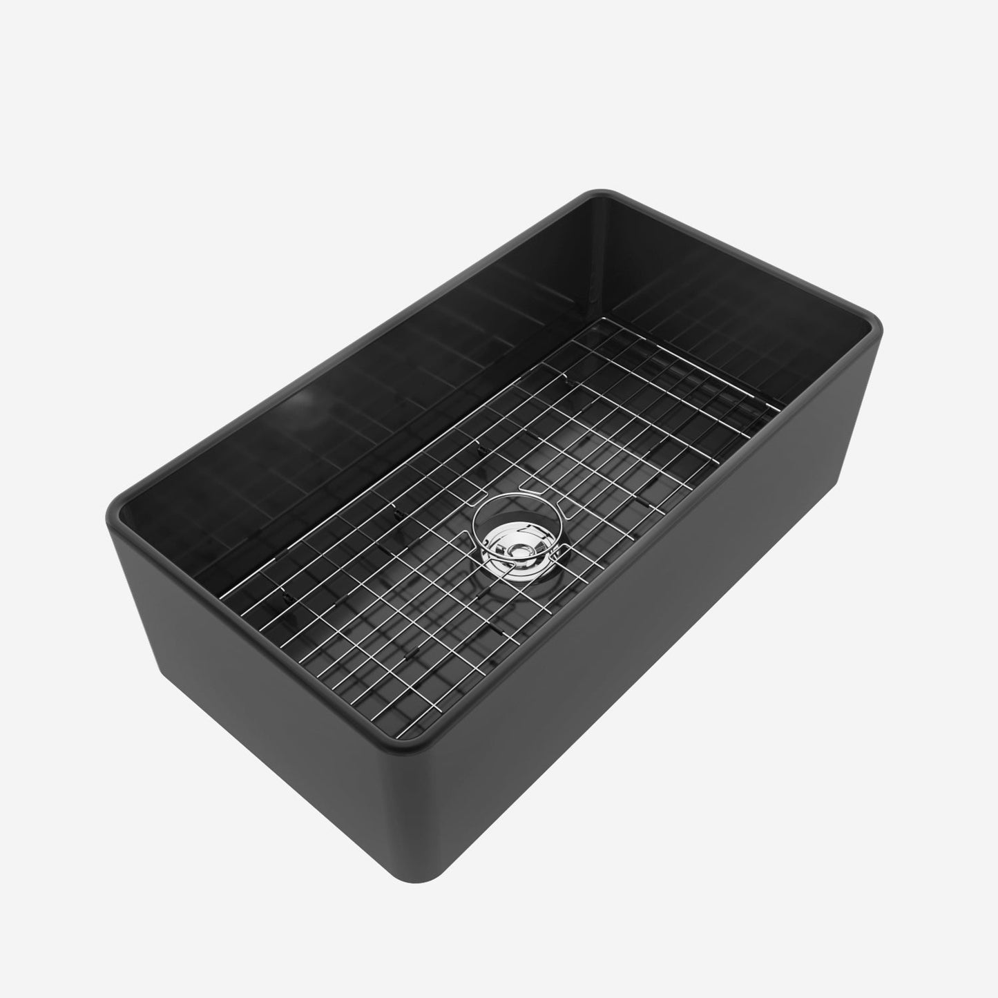 Best Black Farmhouse Sink Apron Single Bowl Model HR-S3018B