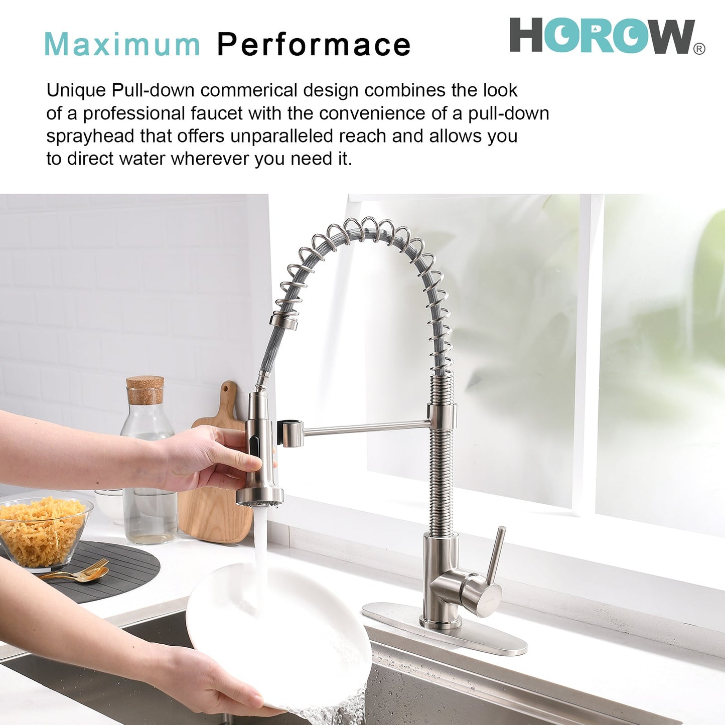 Best Kitchen Faucet With Pull Down Sprayer Model HR-KF0229B