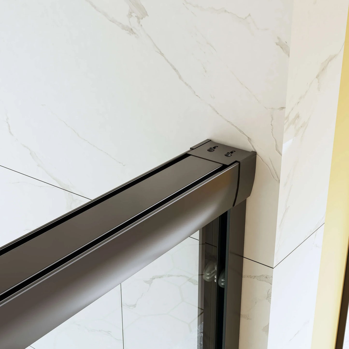 Frameless Sliding Shower Door 60 Inch Matte Black Shower Door Model BE6076-MB