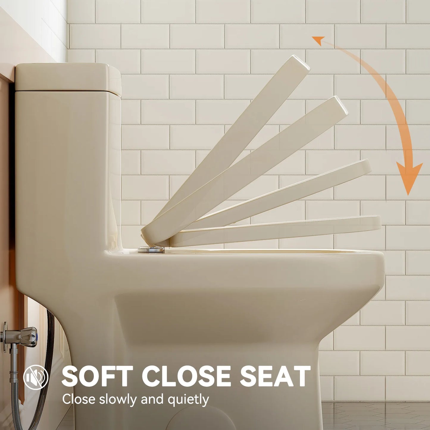 One Piece Toilet Biscuit Color Toilet With Dual Flush Model 8733BC