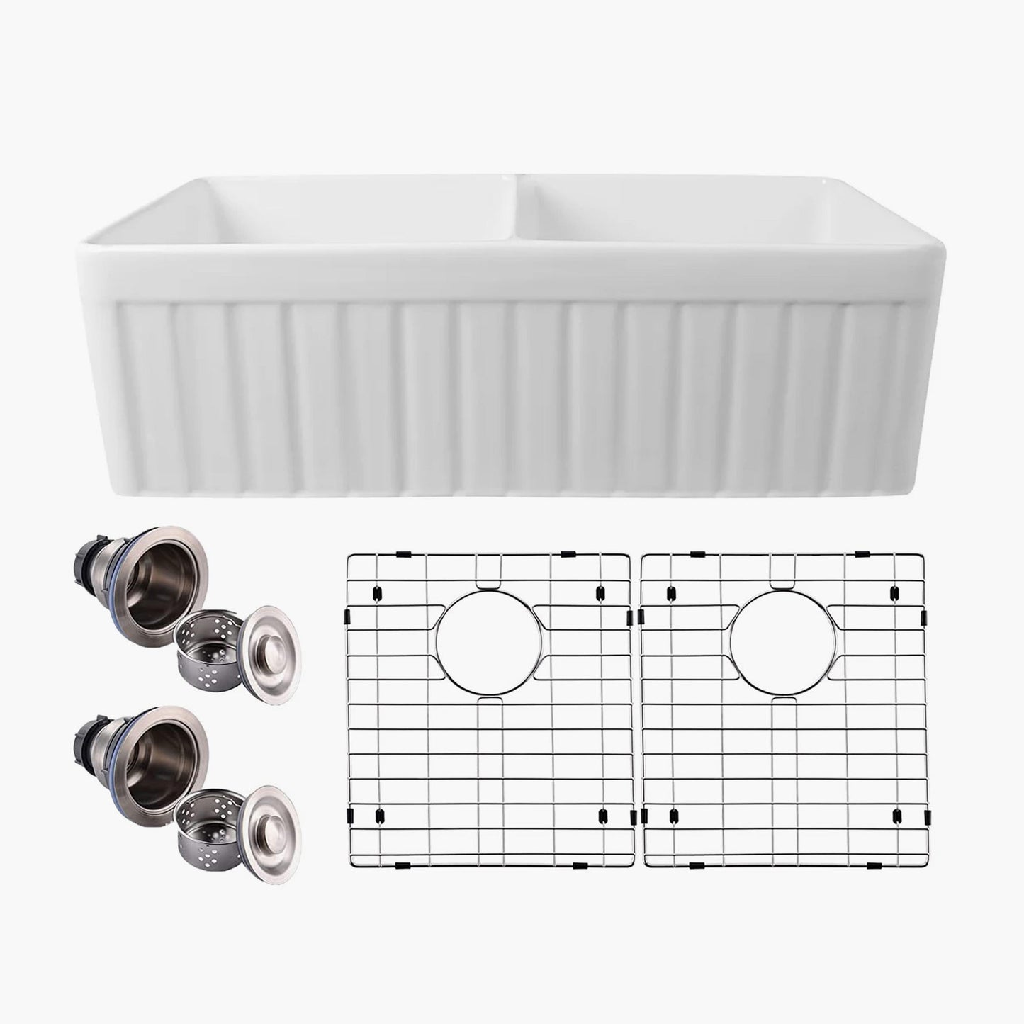 Farmhouse Kitchen Sink Reversible Double Bowl Model HR-DS0118W