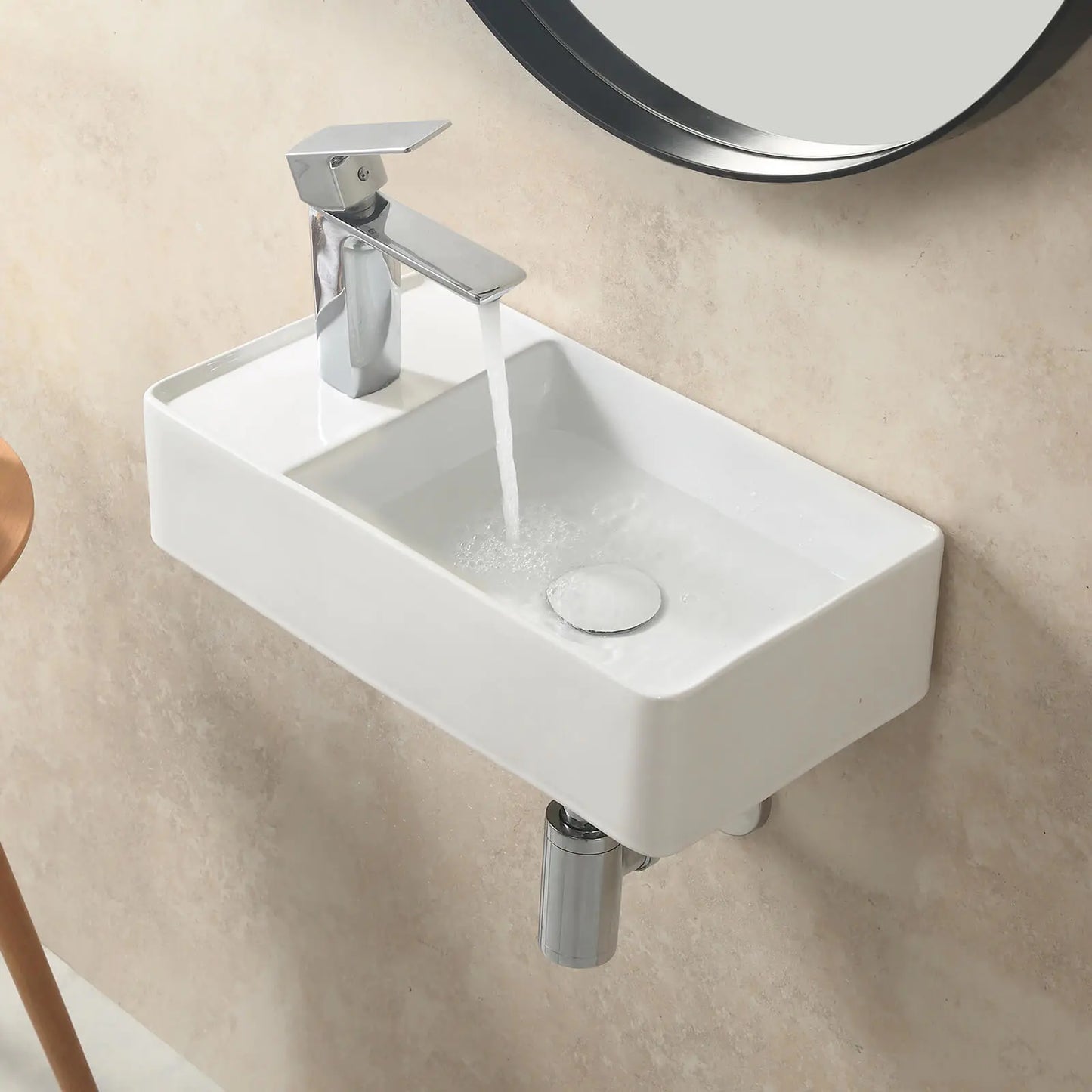 Rectangular Bathroom Sink Model HWTP-S4625WL