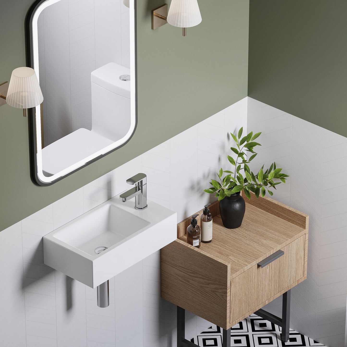 Right Hand Sink Wall Mount Utility Sink Model HWTP-0001