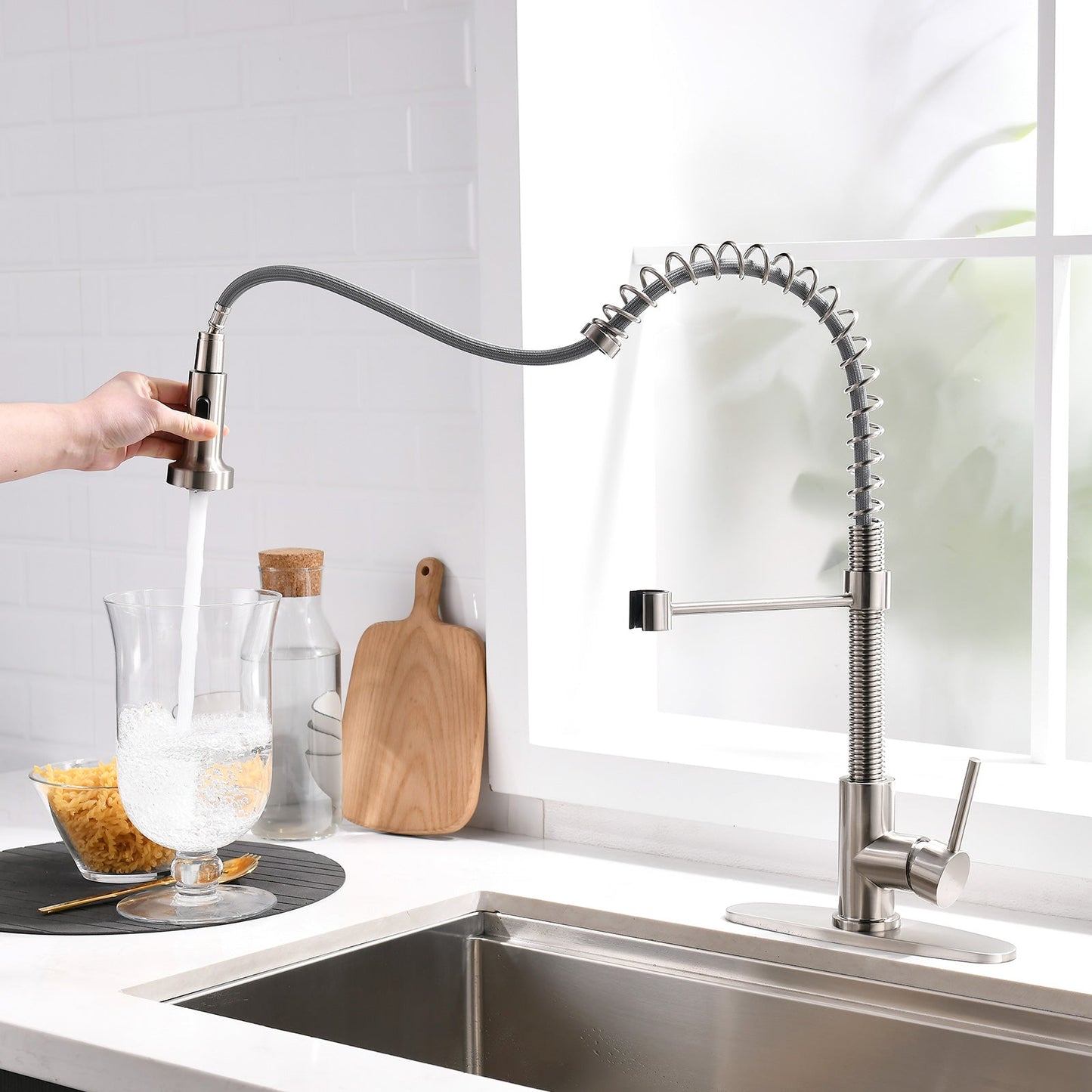 Best Kitchen Faucet With Pull Down Sprayer Model HR-KF0229B