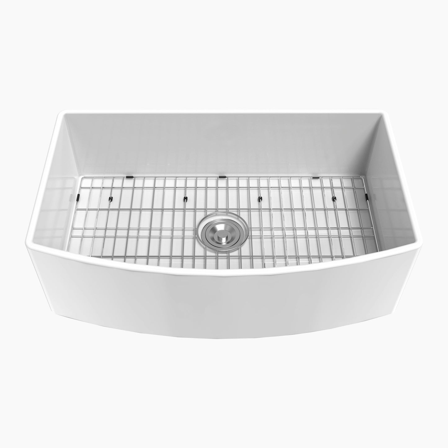 White Kitchen Sink Ceramic Porcelain Fireclay Single Bowl Model HR-S3318R