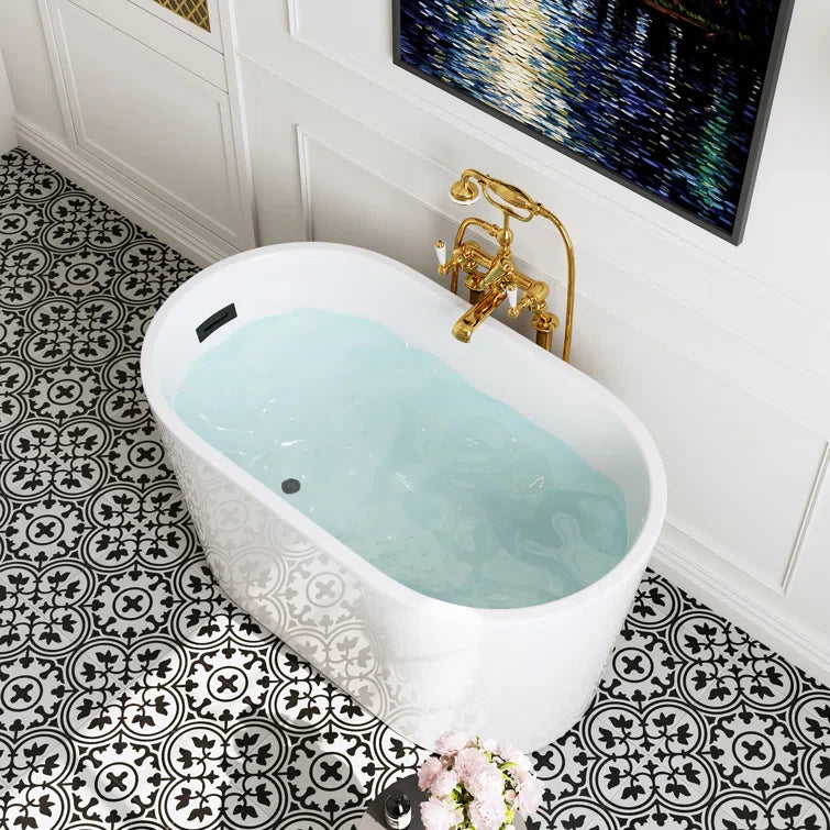 Freestanding Acrylic Bathtub 47 inch Soaking Tub Model TU47-MB-NS