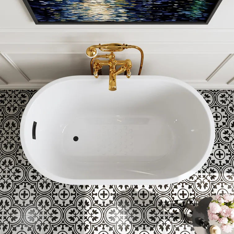 Freestanding Acrylic Bathtub 47 inch Soaking Tub Model TU47-MB-NS