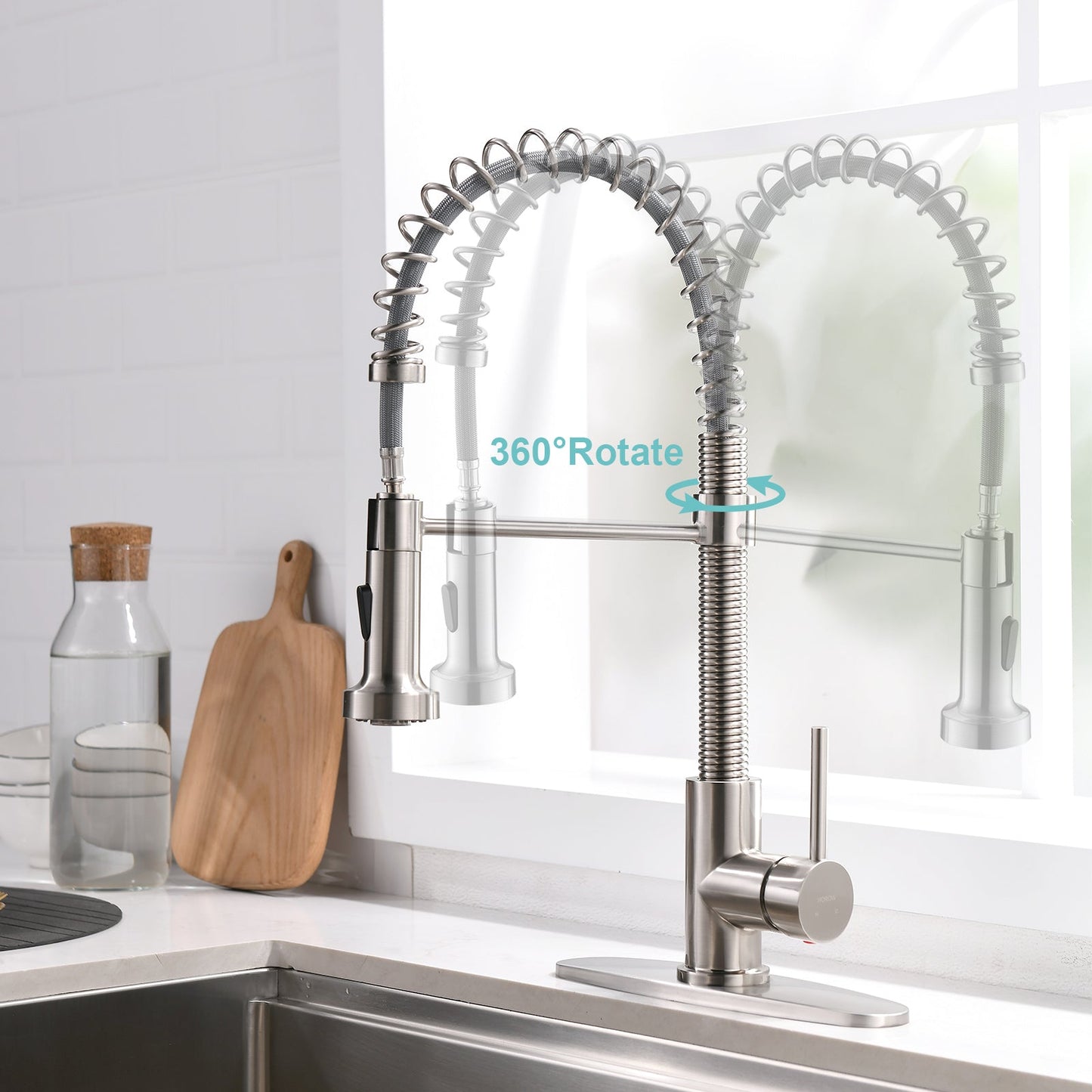 Best Kitchen Faucet With Pull Down Sprayer Model HR-KF0229B