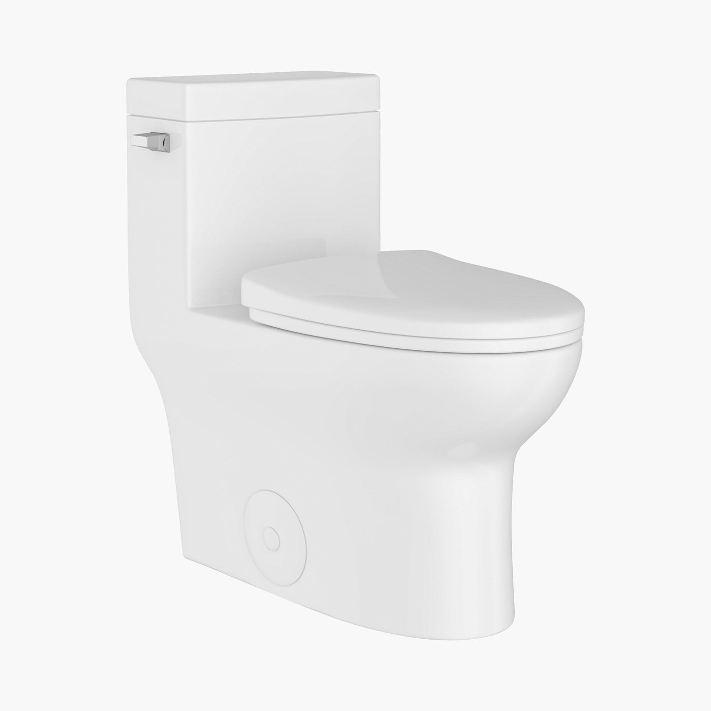 Comfort Height Elongated Toilet Single Flush 1 Piece Toilet Model ST076W