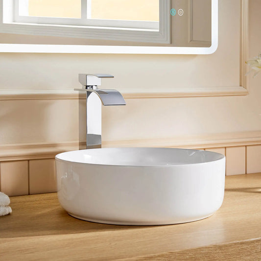 Chrome Single Hole Bathroom Faucet One Handle With Waterfall Model BF0104CH