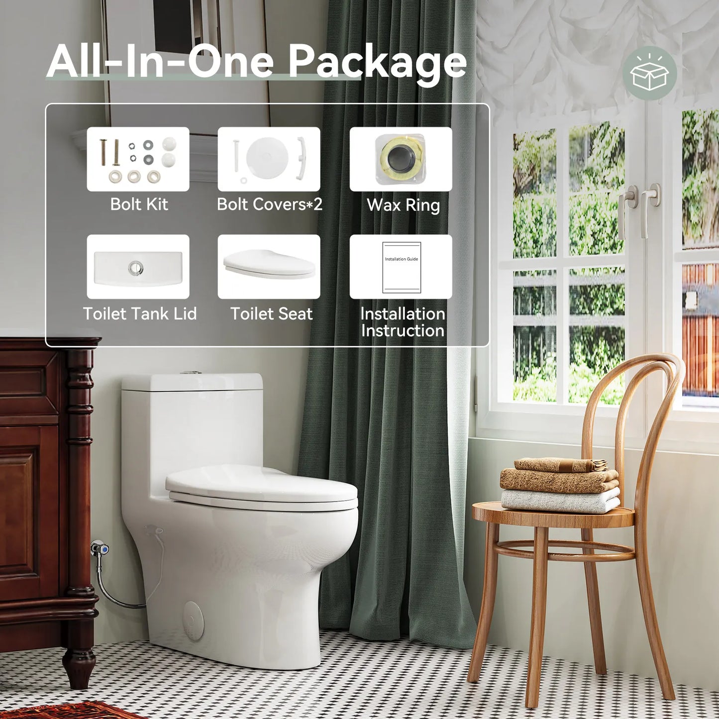Dual Flush Toilet 12 Inch Rough In Toilet Model 76D