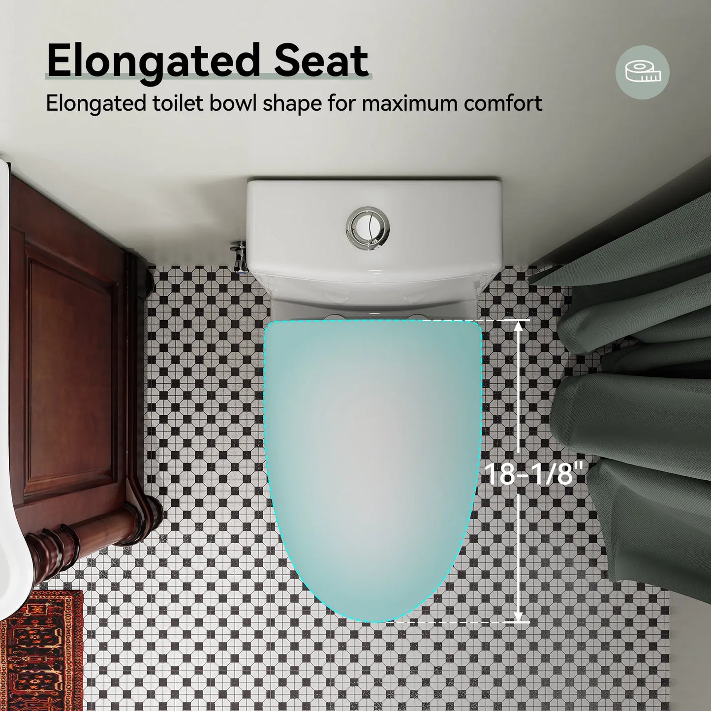 Dual Flush Toilet 12 Inch Rough In Toilet Model 76D