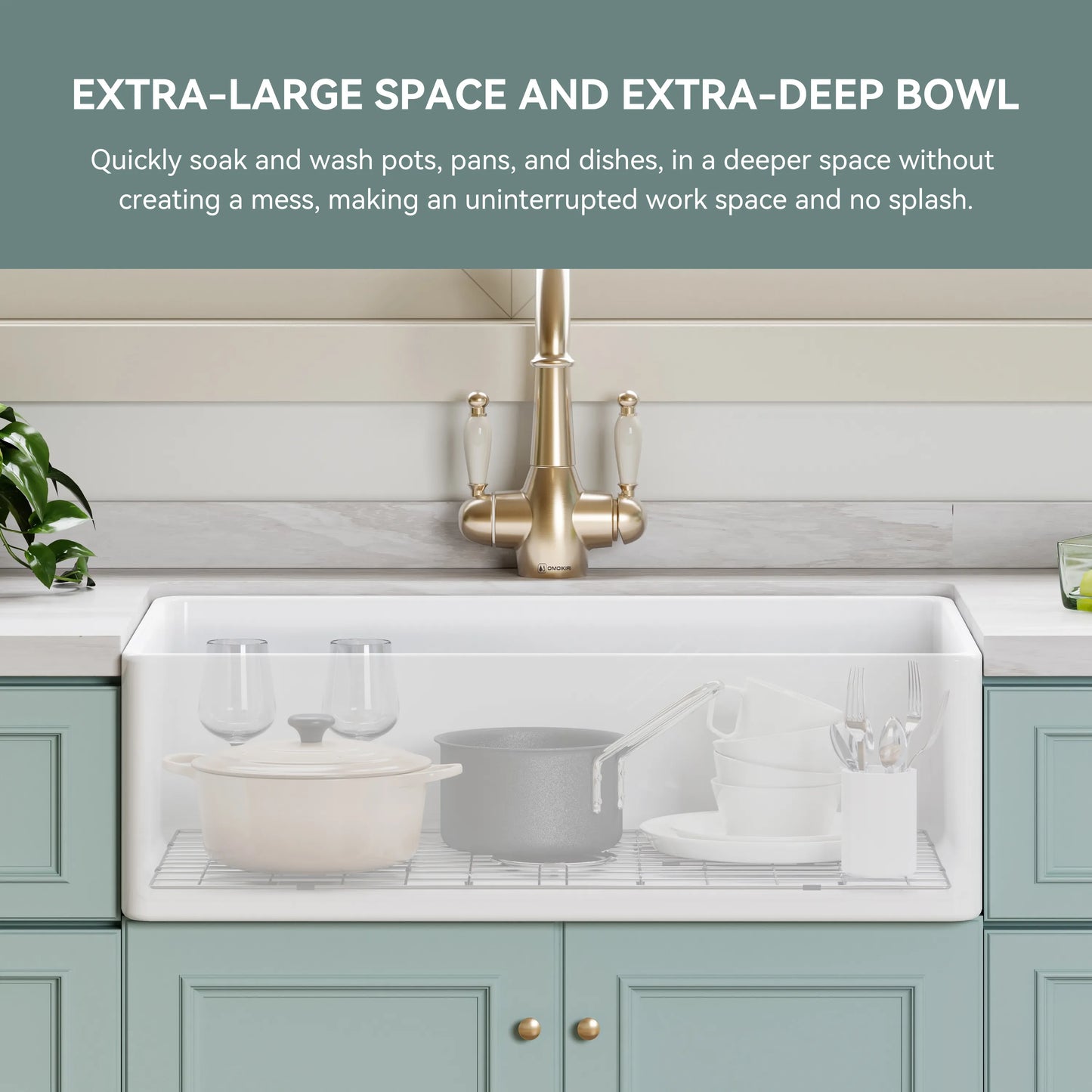White Undermount Kitchen Sink 33 Inch Sink Model S3320W