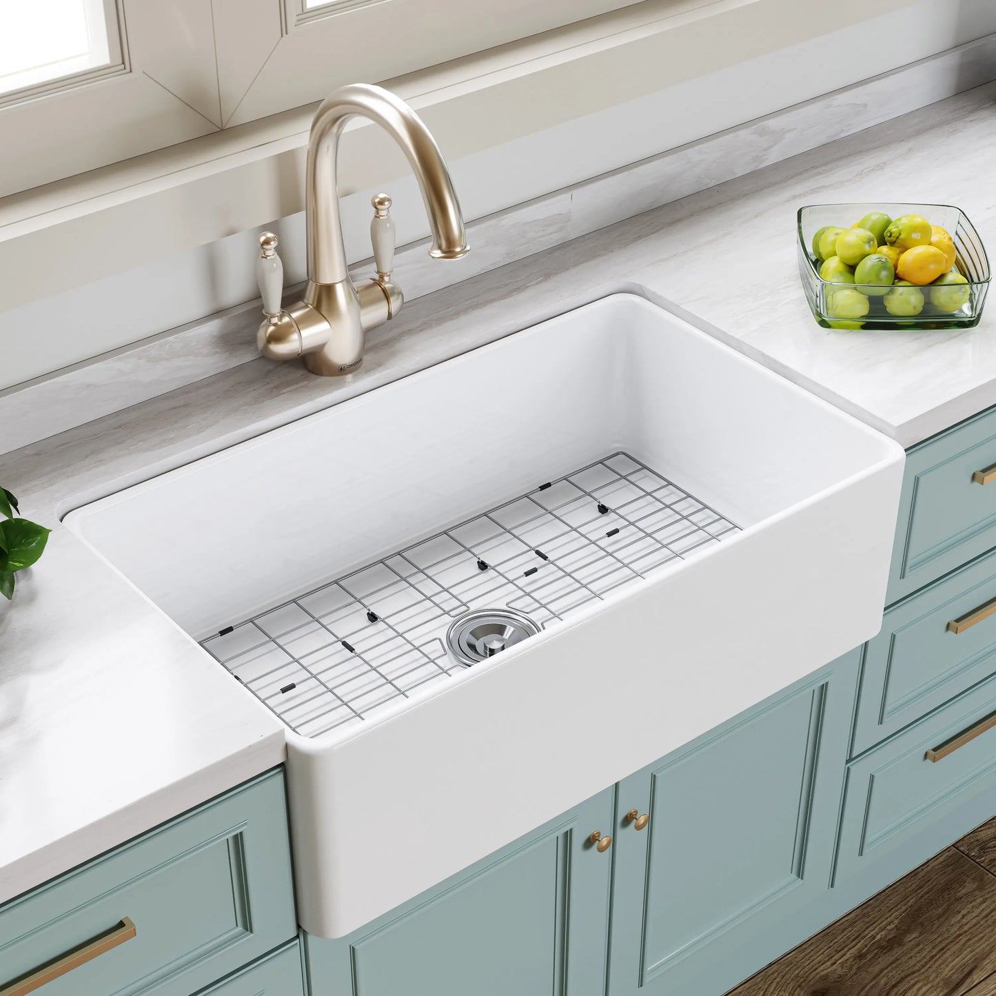 White Undermount Kitchen Sink 33 Inch Sink Model S3320W