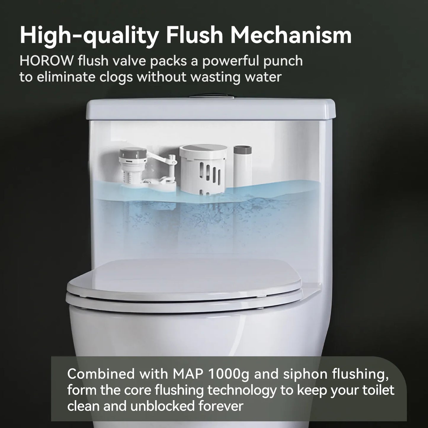 One Piece Toilet ADA Toilet Height 17.3 Inch Model T0350W