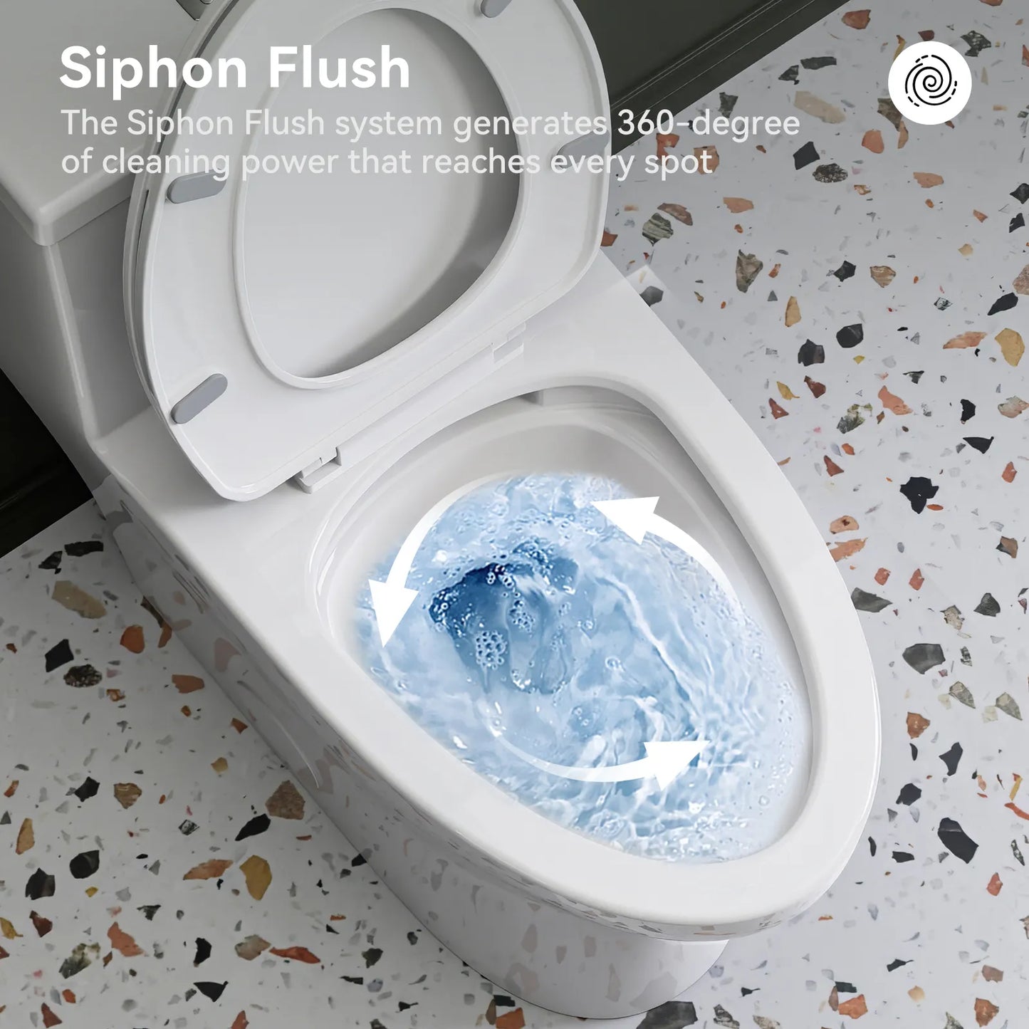 One Piece Toilet ADA Toilet Height 17.3 Inch Model T0350W