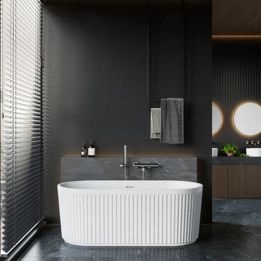 2 Person Bathtub 67 inch Freestanding Tub Model TU67-MB