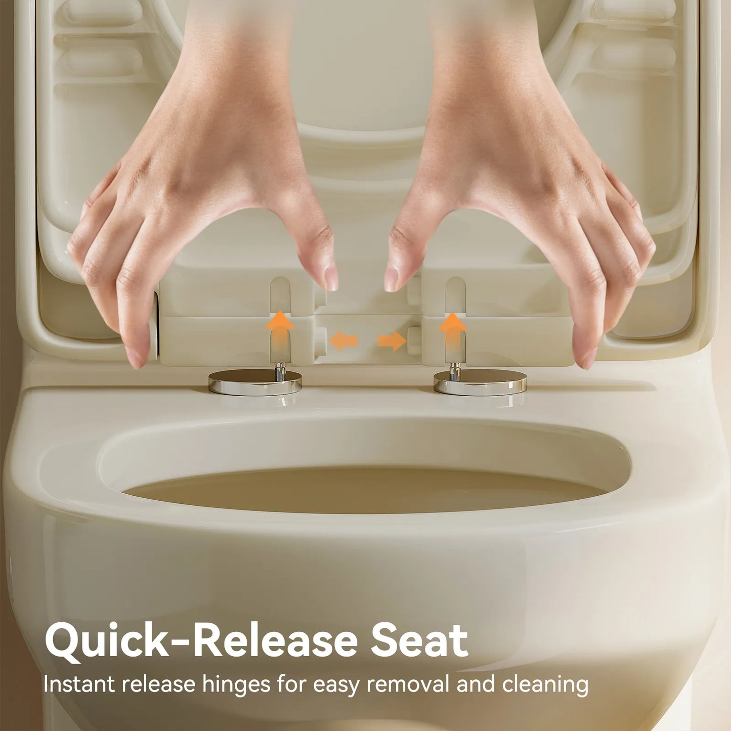 One Piece Toilet Biscuit Color Toilet With Dual Flush Model 8733BC