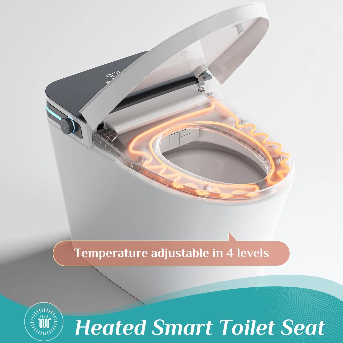Smart Toilet with Bidet Seat for 10 Inch Rough In Model T37
