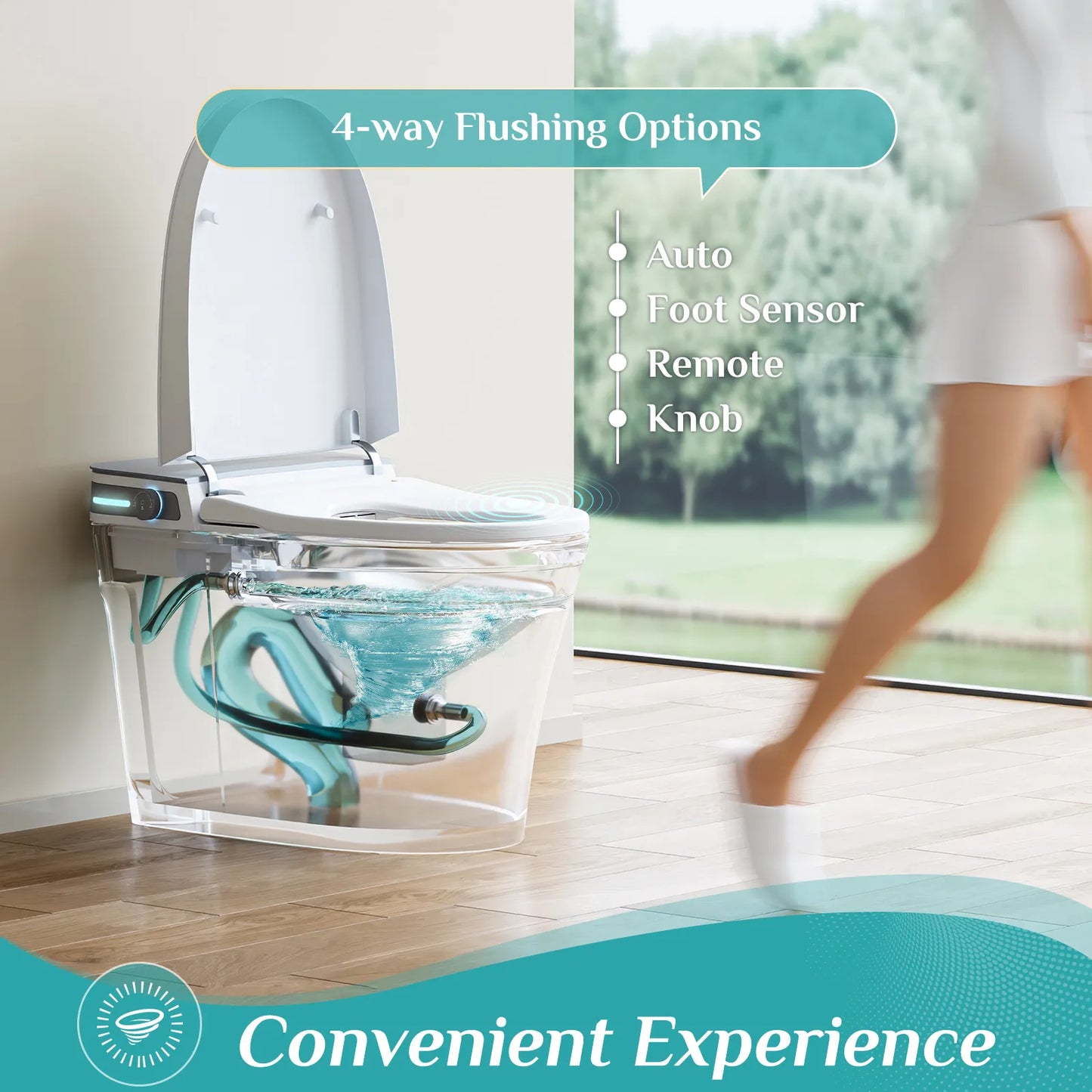 Smart Toilet with Bidet Seat for 10 Inch Rough In Model T37