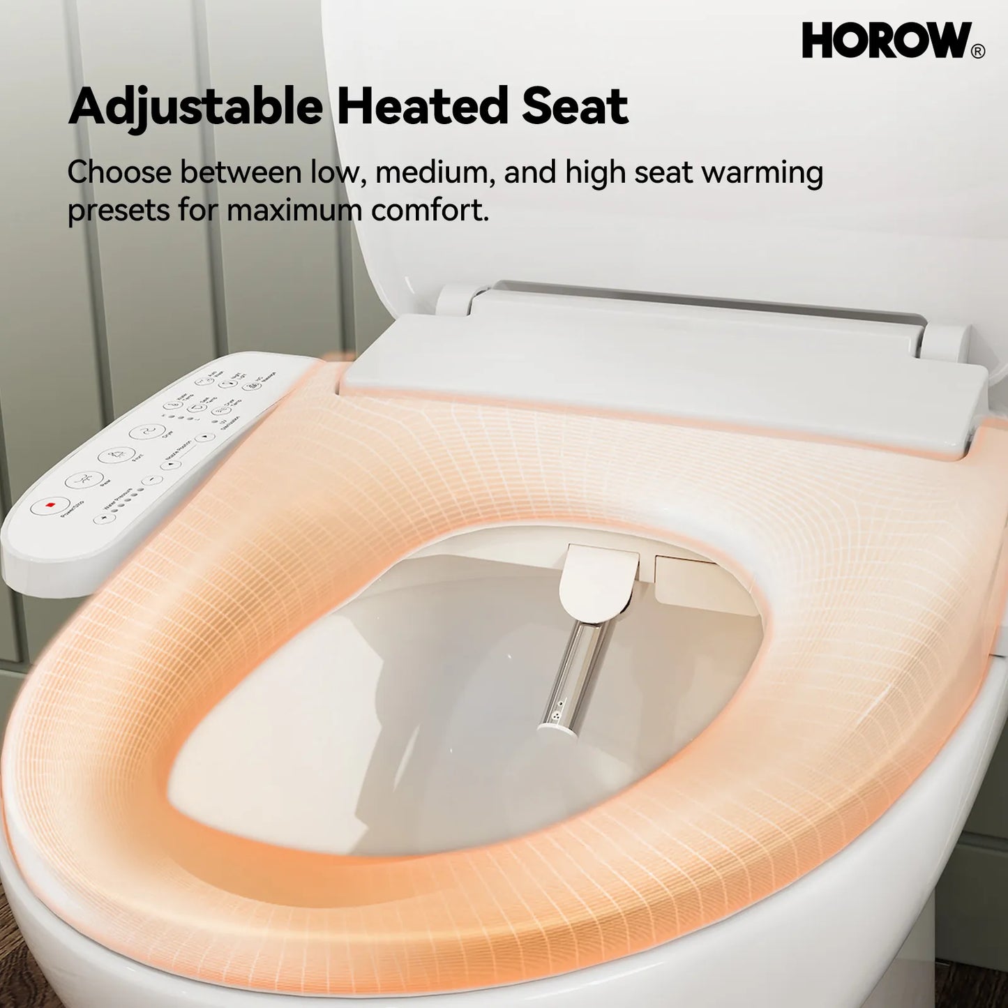 T0338W Elongated One Piece Toilet With Bidet Toilet Seat Model BT0338W