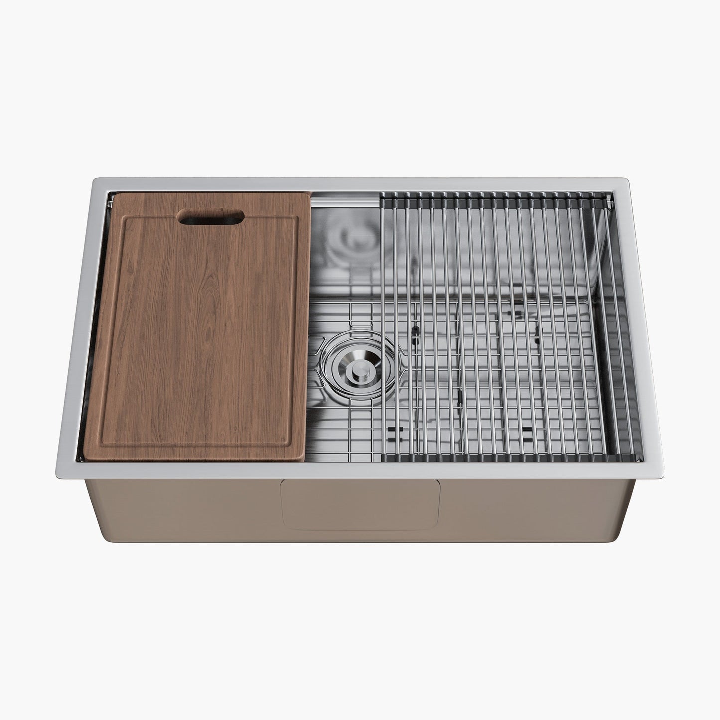 Best Workstation Sink Stainless Steel Farmhouse Sink 30 Inch Model HR-MS3019D-L