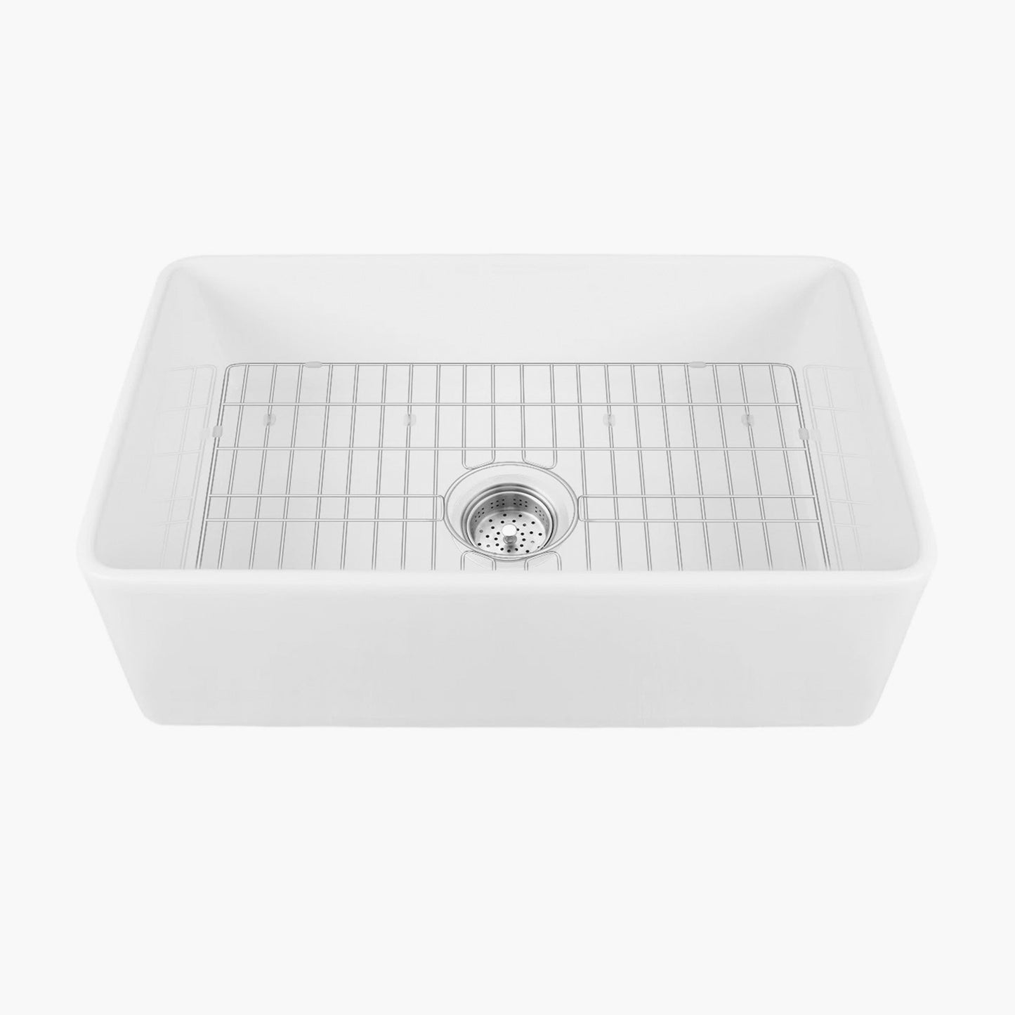Fireclay Farmhouse Sink With Deep Single Bowl Model HR-S2418W