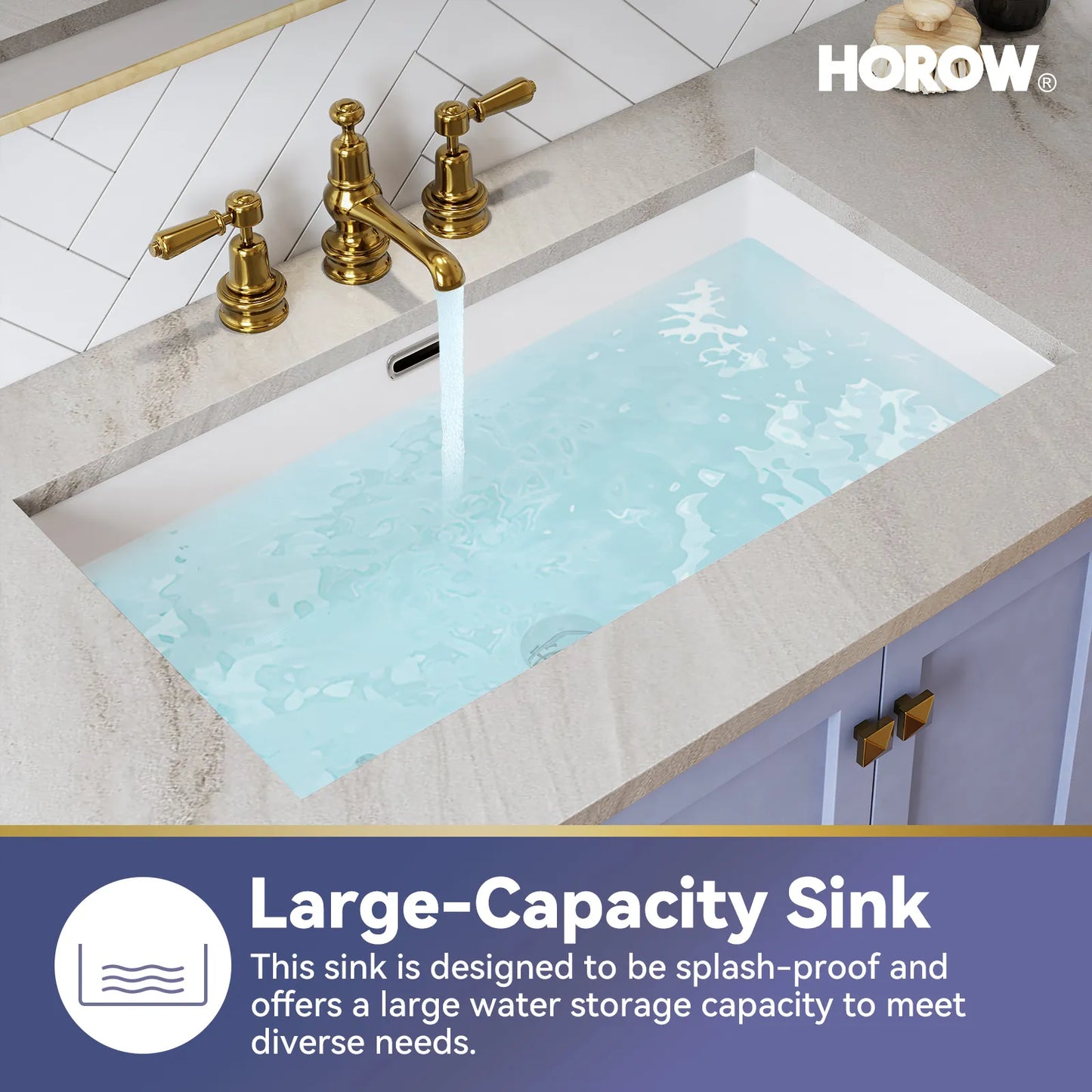 Rectangular Undermount Bathroom Sink 27 Inch Undermount Sink Model HWTP-S7040D