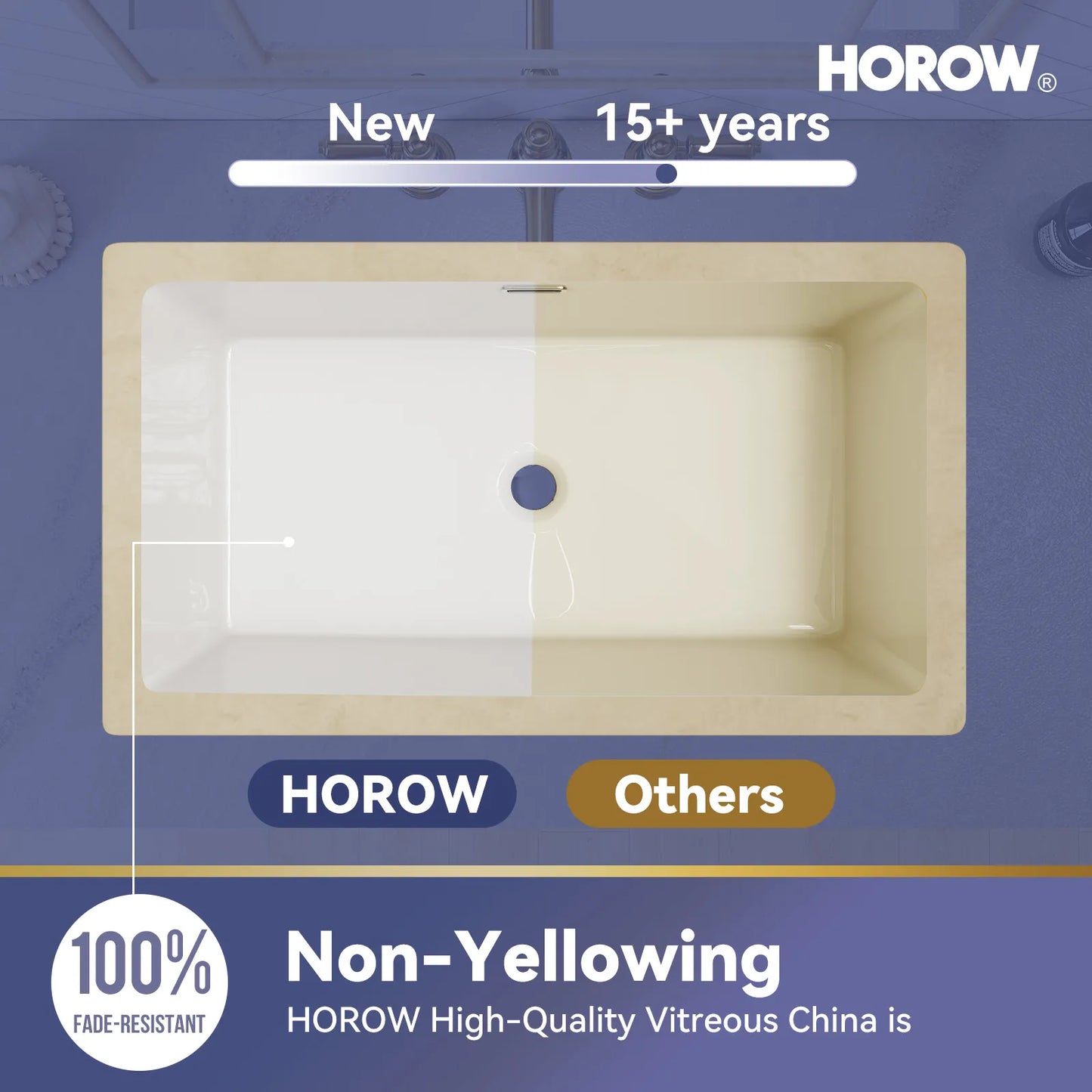 Rectangular Undermount Bathroom Sink 27 Inch Undermount Sink Model HWTP-S7040D