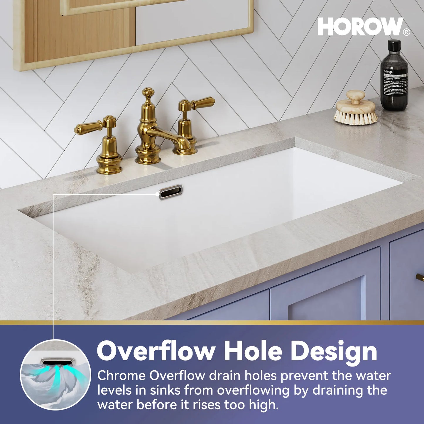 Rectangular Undermount Bathroom Sink 27 Inch Undermount Sink Model HWTP-S7040D