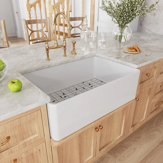Farmhouse Kitchen Sink Reversible Single Bowl Model HR-S0185W