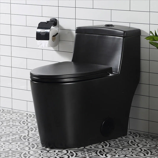 Dual Flush 1.28 GPF Elongated Toilet One Piece Toilet With Seat Model HR-T0280B