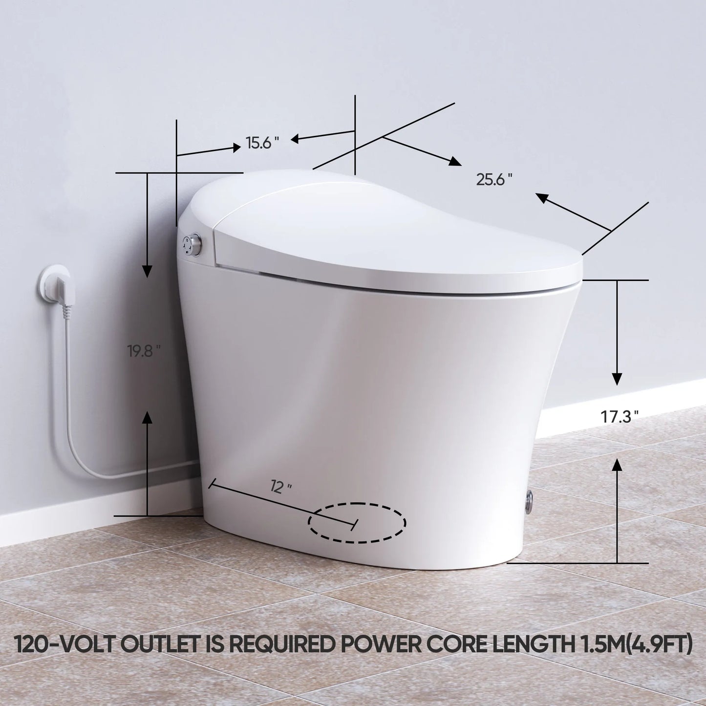 Modern Bidet Toilet With Heated and ADA Model T15A