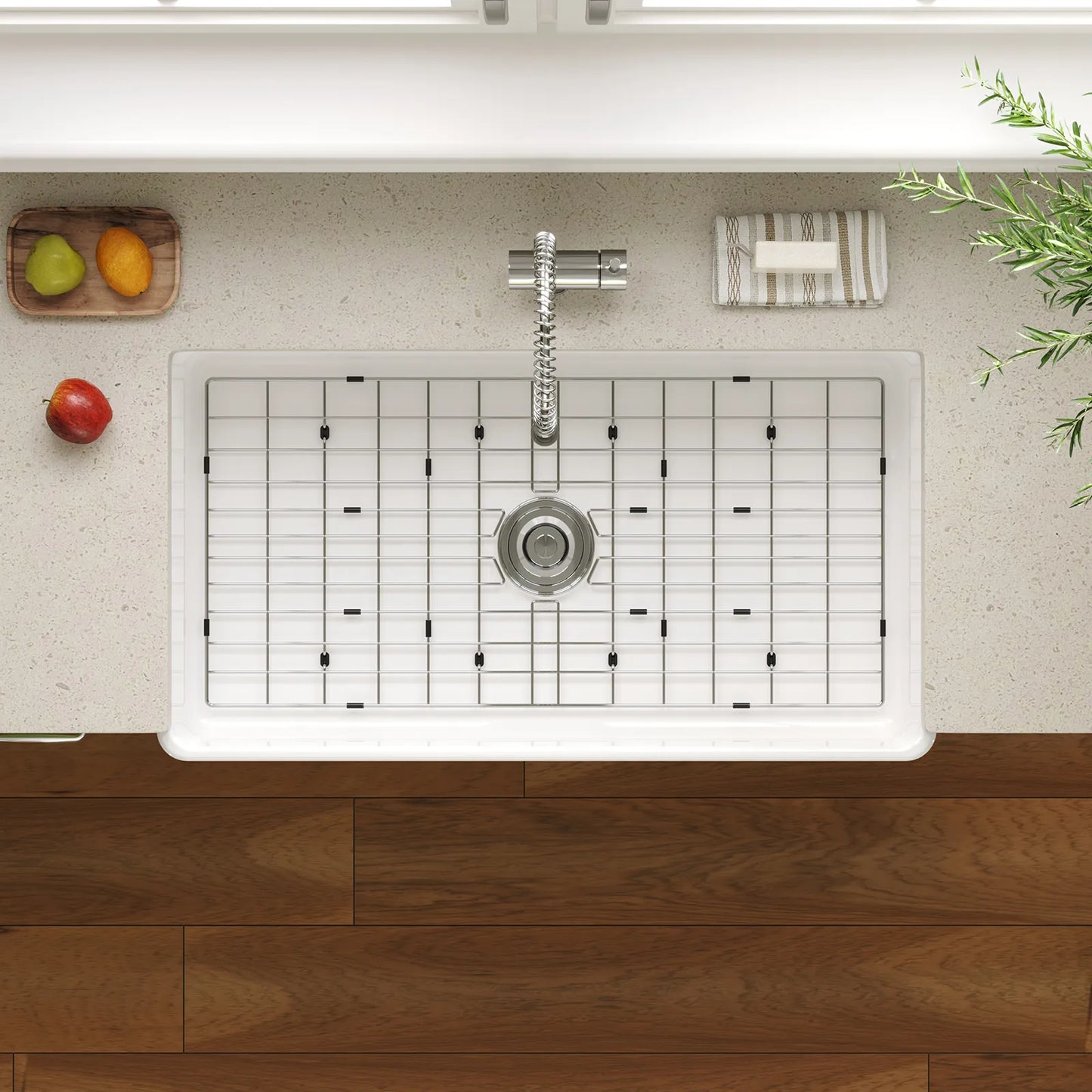 36 Inch Kitchen Sink White Undermount Sink Model S3620W